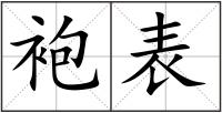 袍表