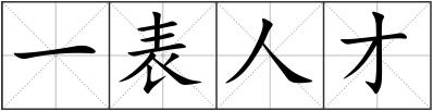 一表人才