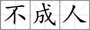 不成人