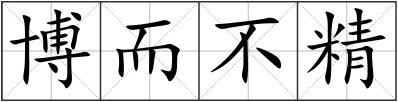 博而不精