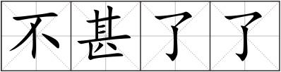 不甚了了