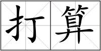 打算