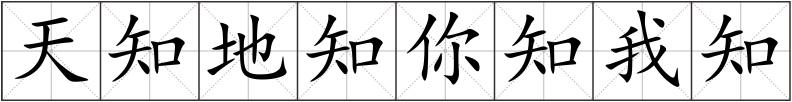 天知地知你知我知