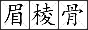 眉棱骨