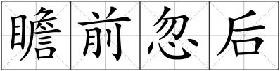 瞻前忽后