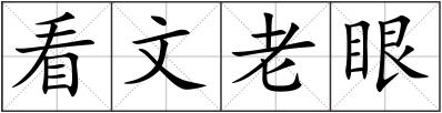 看文老眼