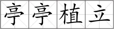亭亭植立